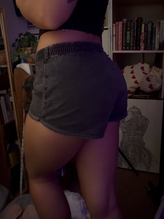 American Apparel Pants - American apparel black denim low waist shorts